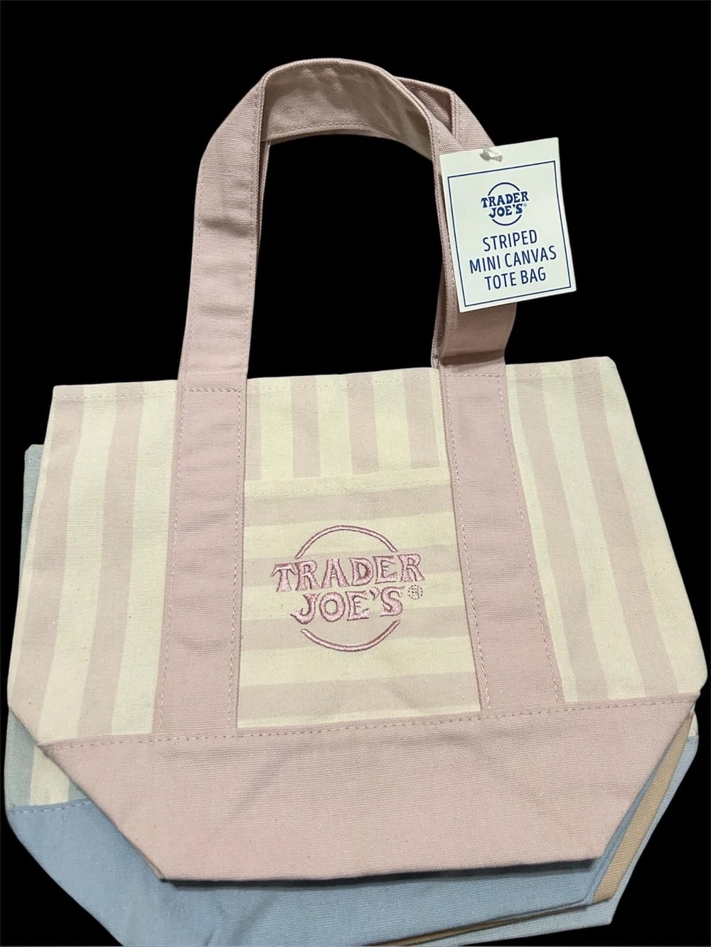 Trader Joed Stripes Mini Tote
